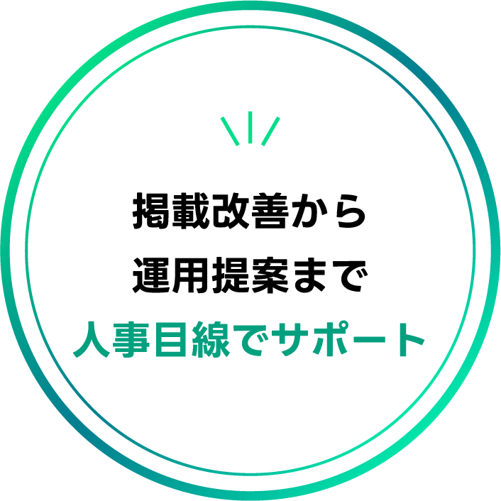 掲載改善から運用提案まで人事目線でサポート